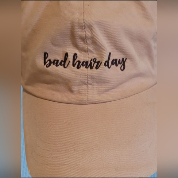 BLIND BARBER BAD HAIR DAY - TAN DAD HAT CAP ONE SIZE FITS MOST UNISEX DISTRESSED - Picture 2 of 7